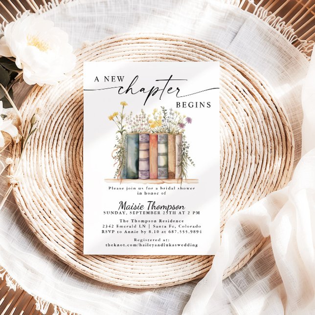 New Chapter Begins, Storybook Bridal Shower Invitation (Creator Uploaded)