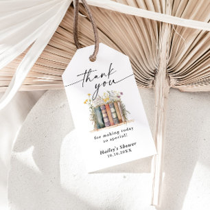 New Chapter Begins Wildflower Baby Shower Gift Tags