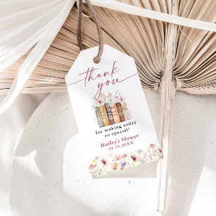 New Chapter Begins Wildflower Bridal Shower Gift Tags