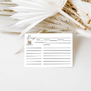 New Chapter Begins Wildflower Bridal Shower Recipe Enclosure Card