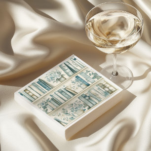 New Chapter Blue Boy Library Book Baby Shower Napkin