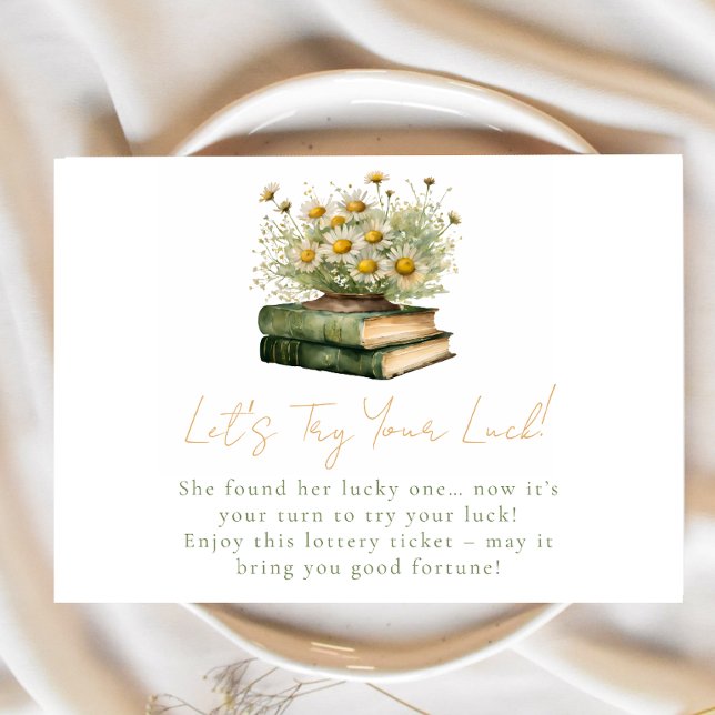New Chapter Boho Book Floral Lottery Ticket Enclosure Card (Creator Uploaded)