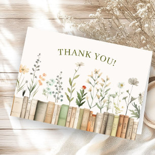 New Chapter Book Baby Shower Folded Thank You Card