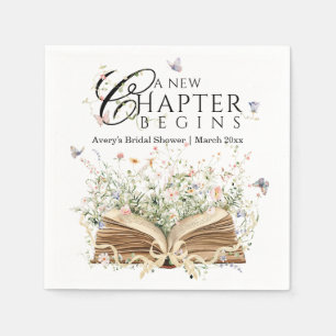 New Chapter Book Theme bridal shower Napkin