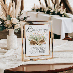 New Chapter Book Theme Wildflower Book Poster