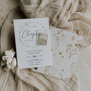 New Chapter Book Themed Gender Neutral Baby Shower Invitation
