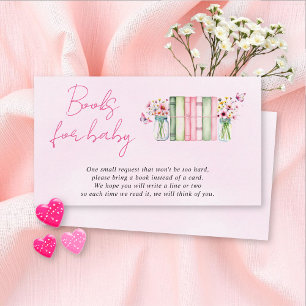 New Chapter Books for baby girl shower pink Enclosure Card