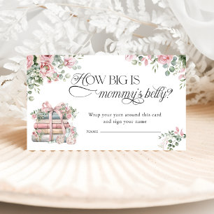 New Chapter Bow Floral How Big is Mummy's Belly Enclosure Card