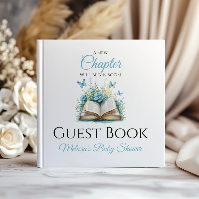 New Chapter Boy Blue Brunch StoryBook Baby Shower Guest Book (Creator Uploaded)