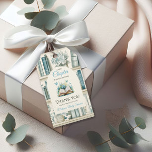 New Chapter Boy Library Book Baby Shower Decor Gift Tags