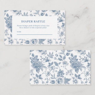 New chapter chinoiserie Baby shower diaper raffle Enclosure Card