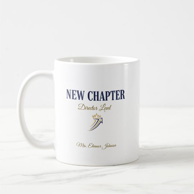 New Chapter Director Level Personalised Coffee Mug (Left)