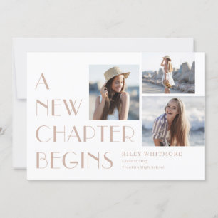 New Chapter Editable Colour Graduation Invitation