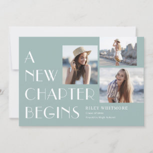 New Chapter Editable Colour Graduation Invitation