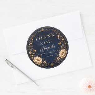 New Chapter Fantasy Book Story Bridal Shower Classic Round Sticker