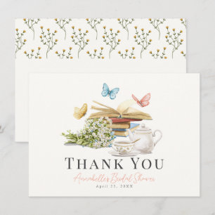 New Chapter Floral Bridal Shower Thank You Card