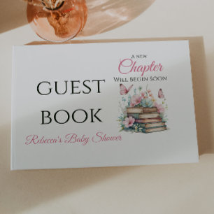 New Chapter Girl Storybook Guest Book Baby Shower