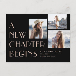 New Chapter Graduation Announcement Postcard
