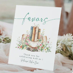 New Chapter Lover book Favors Bridal Shower Sign