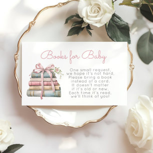 New Chapter Pink Bow Books for baby ticket Enclosure Card