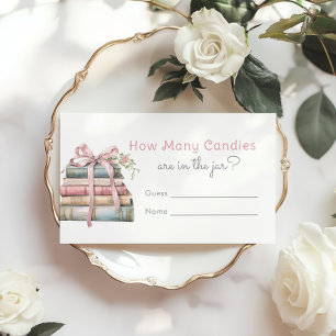 New Chapter Pink Bow How Many Candies game Enclosure Card