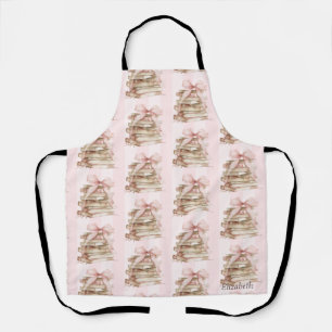 New Chapter Pink Bow Stripes Apron