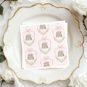 New chapter pink ribbon Bow Coquette baby shower Napkin