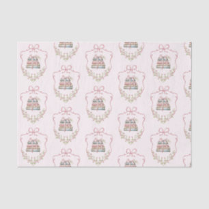 New chapter pink ribbon Bow Vintage baby shower Tissue Paper