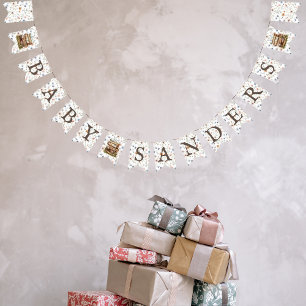 New Chapter - Stack of books wildflowers 'Baby X' Bunting