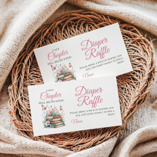 New Chapter Storybook Baby Shower Diaper Raffle Enclosure Card