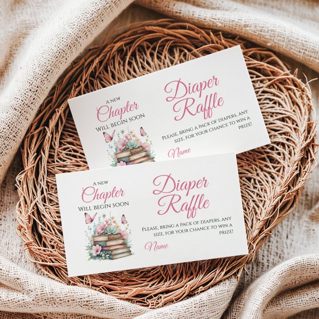 New Chapter Storybook Baby Shower Diaper Raffle Enclosure Card (Creator Uploaded)