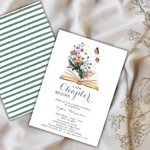 New Chapter Storybook Book Flowers Baby Shower  Invitation