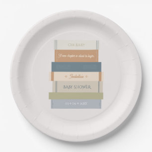 New Chapter Storybook Book Oh Baby Shower  Paper Plate