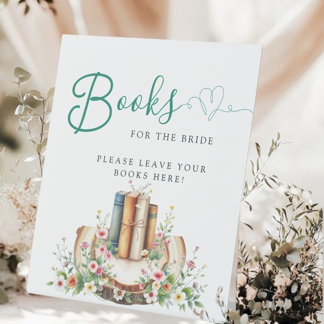 New Chapter Storybook Books for Bride  Pedestal Sign (Creator Uploaded)