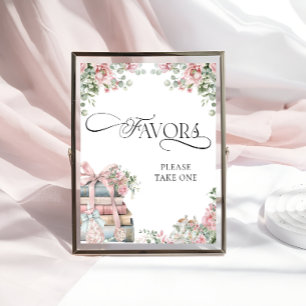 New Chapter Storybook Floral Baby Shower Favours Poster