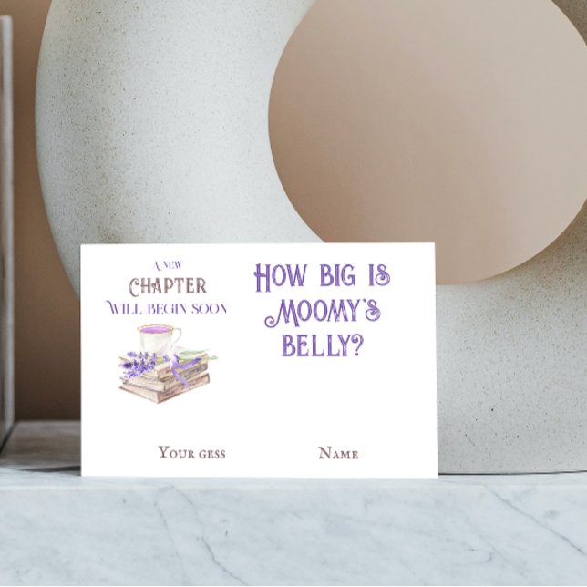 New Chapter Storybook Guess How Baby Shower Game Enclosure Card (Creator Uploaded)