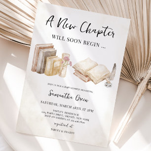 New Chapter Will Soon Begin Baby Shower Invitation