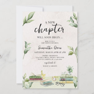 New Chapter Will Soon Begin Baby Shower Invitation
