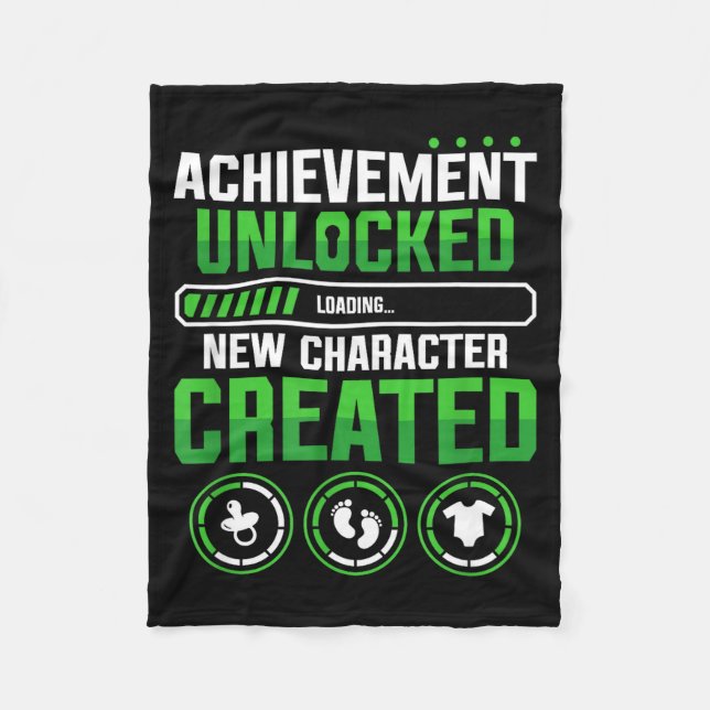 New Character D Gamer Pregnancy Announcement  Fleece Blanket (Front)