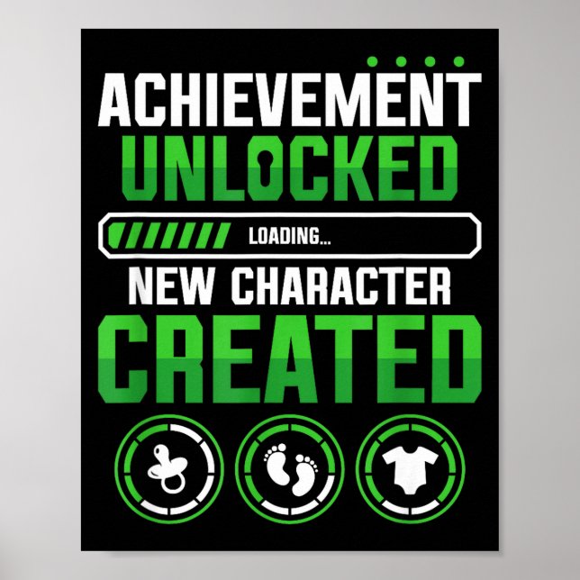 New Character D Gamer Pregnancy Announcement  Poster (Front)