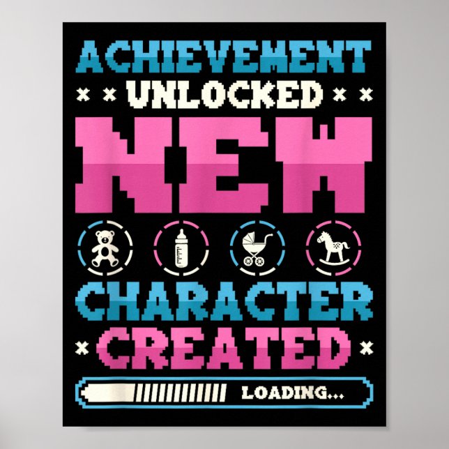 New Character D Gamer Pregnancy Announcement  Poster (Front)