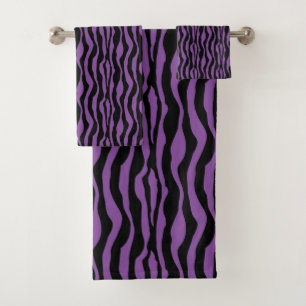 *New* Chic Purple Zebra Print Towel Set