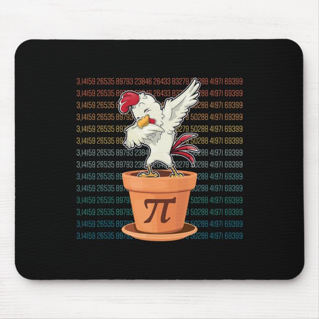 New Chicken Pot Pi Day Pie Math Lover Geek Gift 3. Mouse Mat (Front)