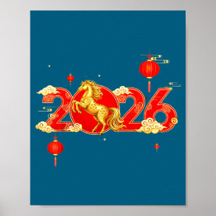 New Chinese Horse Happy Poster