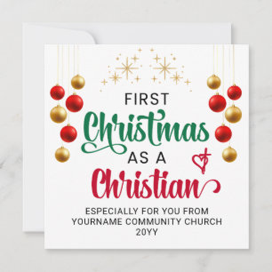 NEW CHRISTIAN FIRST CHRISTMAS Card