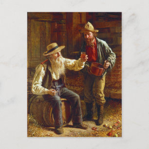 New Cider by Thomas Waterman Wood (1868) Postcard