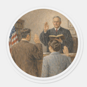 New Citizen Oath Ceremony – Round Sticker