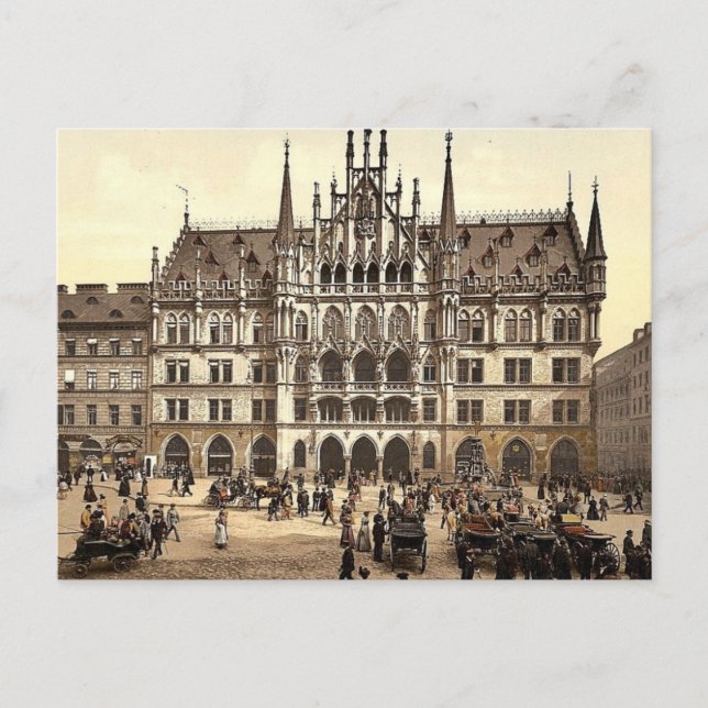 New City Hall, Munich, Bavaria, Germany classic Ph Postcard (Front)