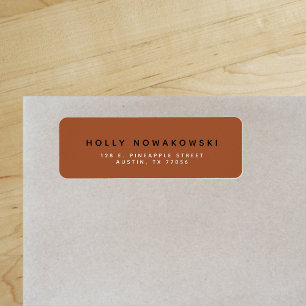 New Classic Terracotta Warm Sienna Return Address