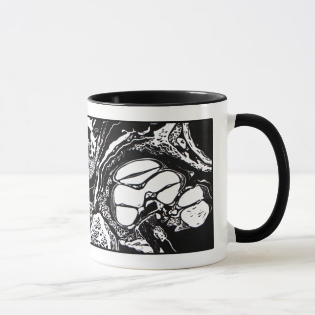 NEW!  "Cochlea Cross" Block Print Mug! Mug (Right)